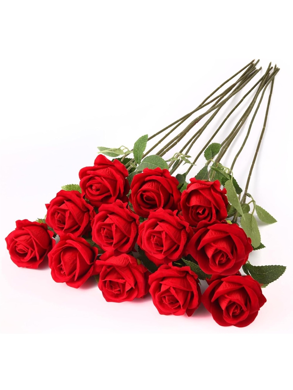 Red Artificial Rose Bouquet - 10 Stems